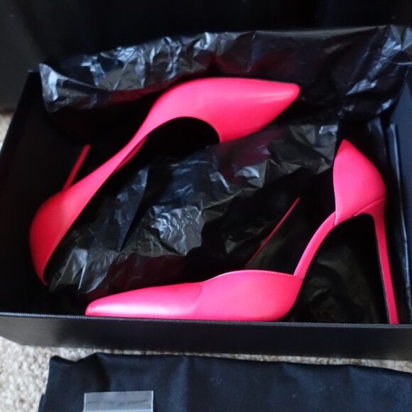 Saint Laurent YSL Pink Leather Pumps High Heels - Picture 9 of 10